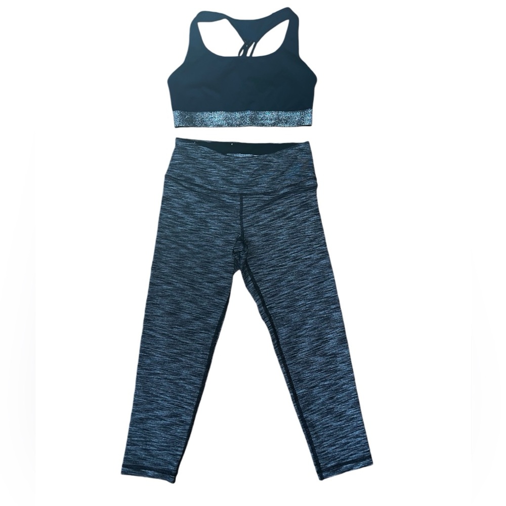 VSX Victoria’s Secret Sport Knockout Capri (small) and Sparkle Racerback Bra med
